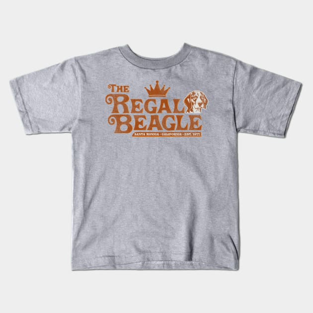 Regal Beagle Lounge 1977 Worn Lts Kids T-Shirt by Alema Art